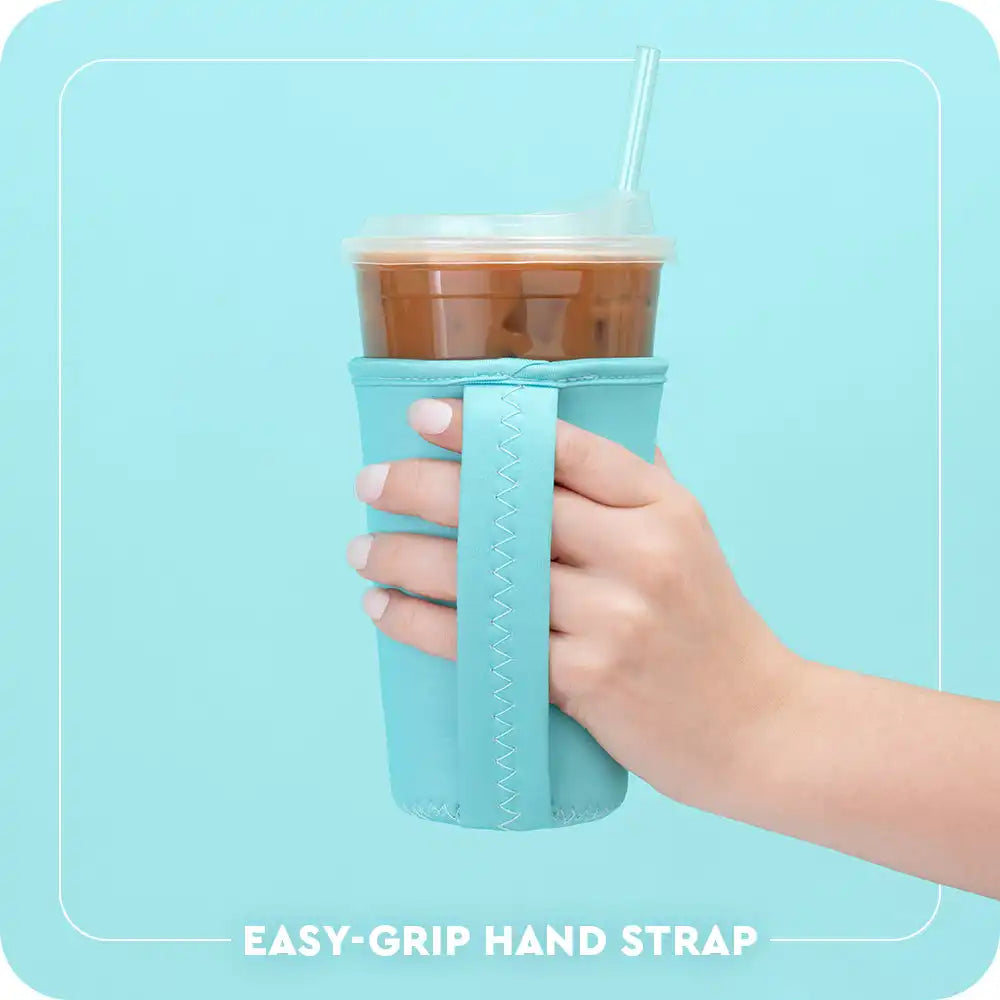 Gameday Gingham Royal + Red Medium Iced Cup Coolie