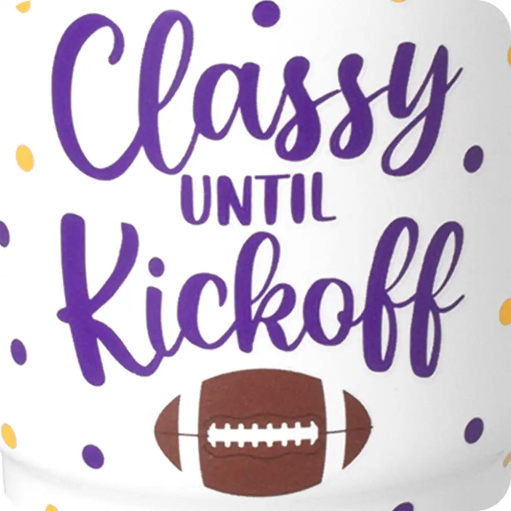 Classy 'Til Kickoff Purple + Yellow Swig Shot 2oz
