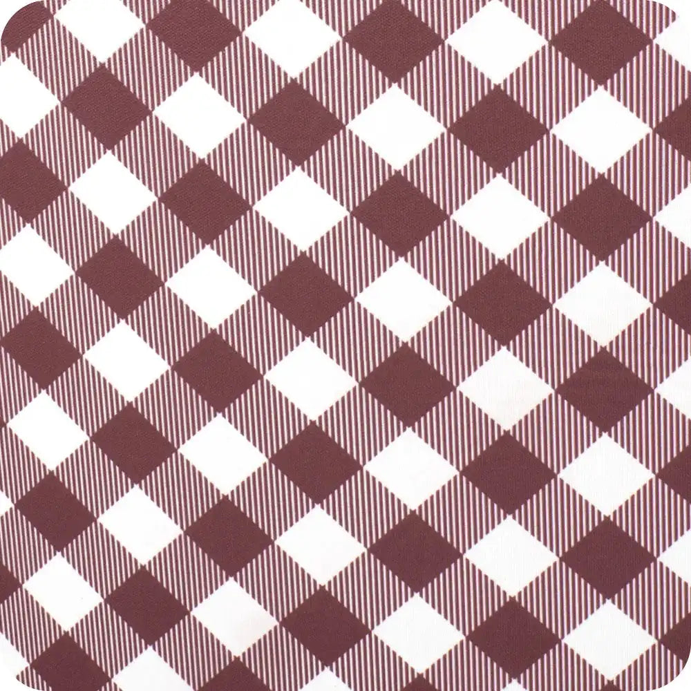 Gameday Gingham Maroon Small Iced Cup Coolie