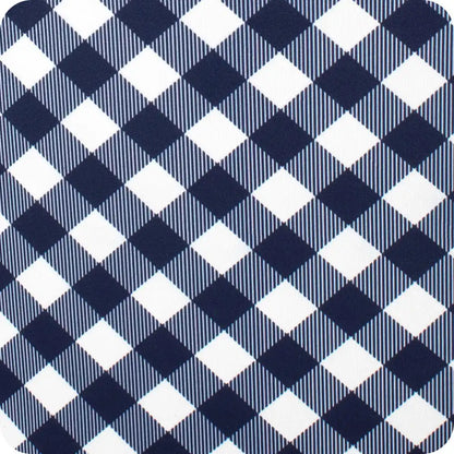 Gameday Gingham Navy + Orange Medium Iced Cup Coolie