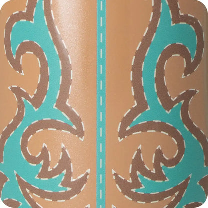 Boot Scootin' Turquoise Skinny Can Cooler 12oz
