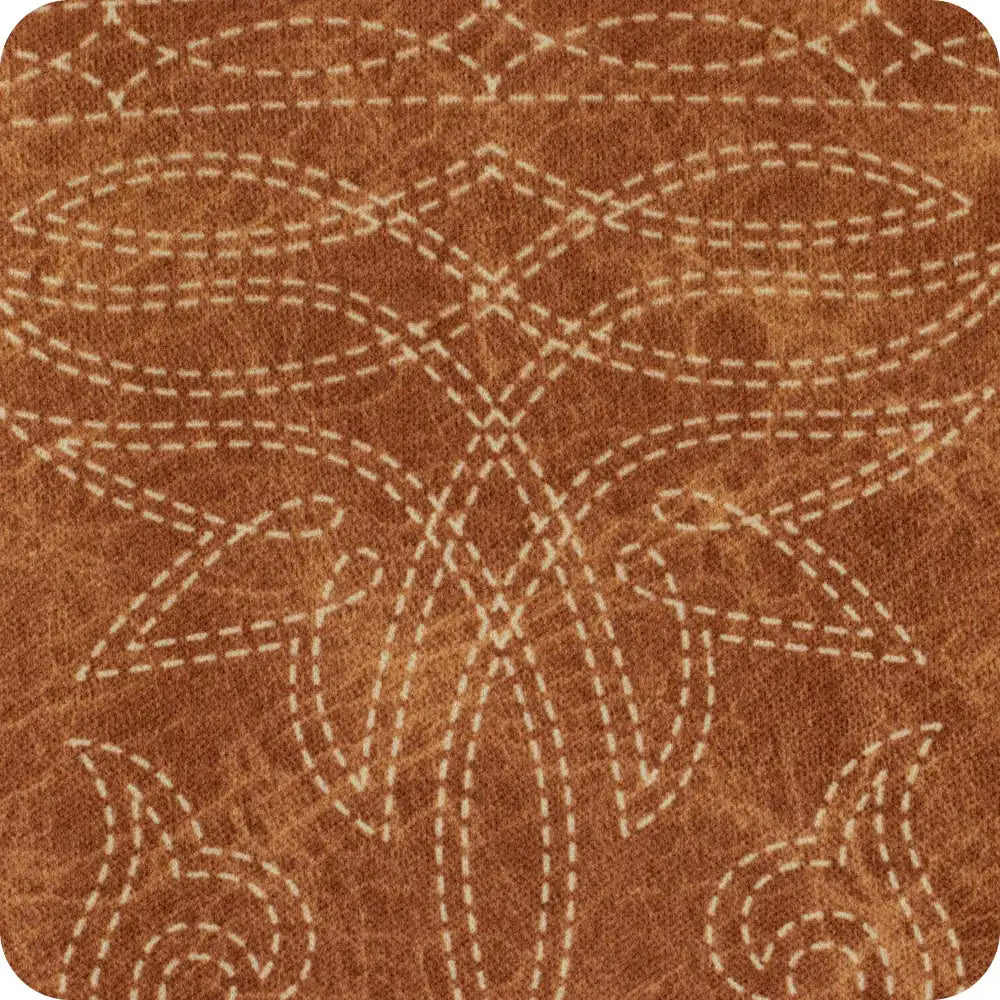 Saddle Stitch Cognac Large Iced Cup Coolie