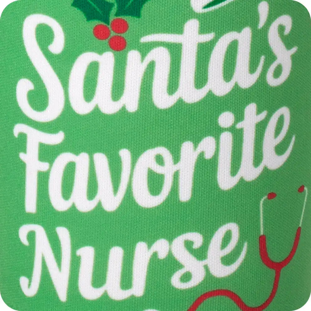 Santa's Favorite Nurse Medium Iced Cup Coolie