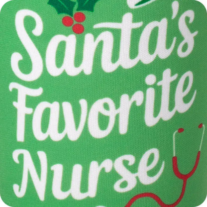 Santa's Favorite Nurse Medium Iced Cup Coolie