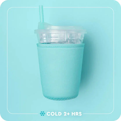 Gameday Gingham Navy + Orange Small Iced Cup Coolie