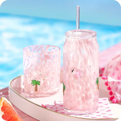 Flamingos Charm Glass 23oz