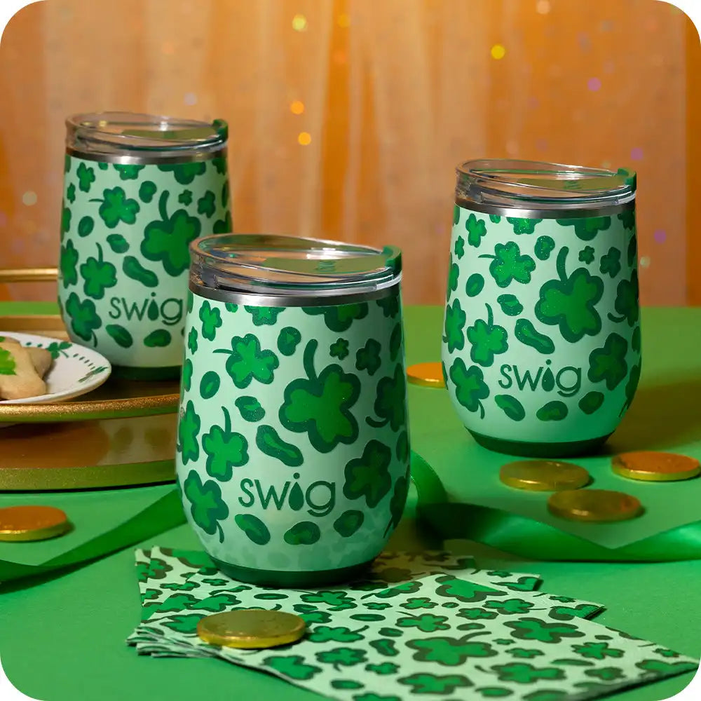 Lucky Leopard Stemless Wine 12oz