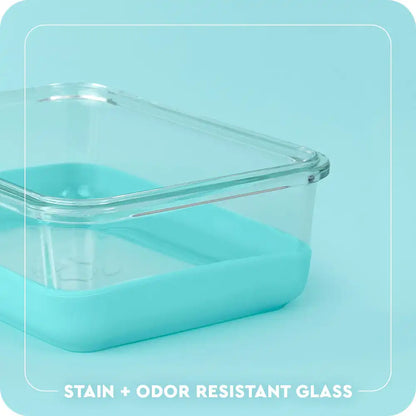 Aqua 3pc Glass Food Storage Large Set