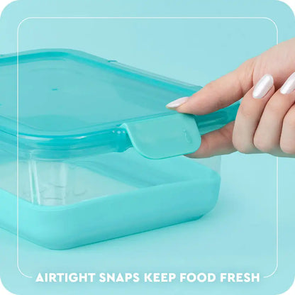 Aqua 3pc Glass Food Storage Large Set