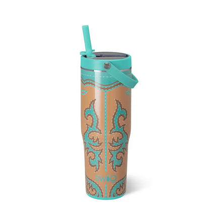 Boot Scootin' Turquoise To-Go Tumbler 30oz