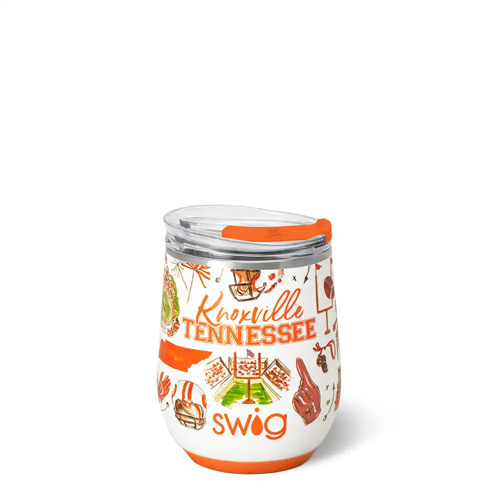 Tailgates in Knoxville Stemless Wine 12oz