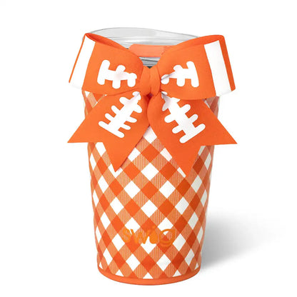 Gameday Gingham Orange Party Cup 24oz