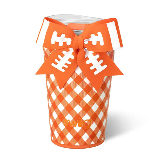 Gameday Gingham Orange Party Cup 24oz