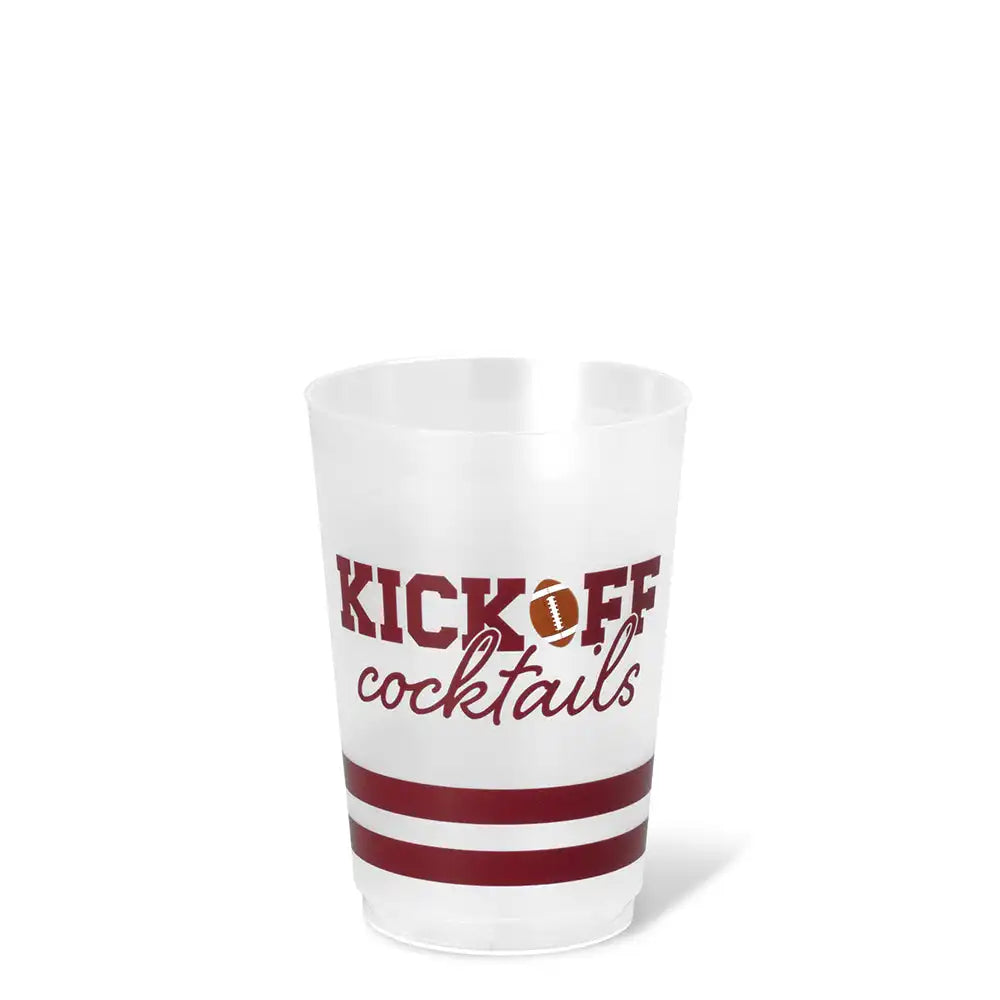 Kickoff Cocktails Maroon Frost Flex Cup 20oz (Set of 8)