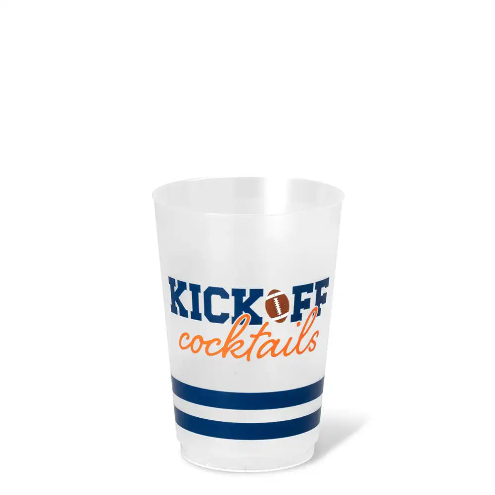 Kickoff Cocktails Navy + Orange Frost Flex Cup 20oz (Set of 8)