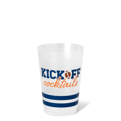 Kickoff Cocktails Navy + Orange Frost Flex Cup 20oz (Set of 8)