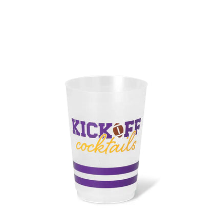 Kickoff Cocktails Purple + Yellow Frost Flex Cup 20oz (Set of 8)