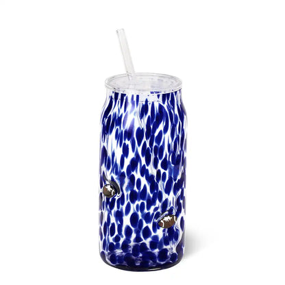 Navy Football Charm Glass 23oz