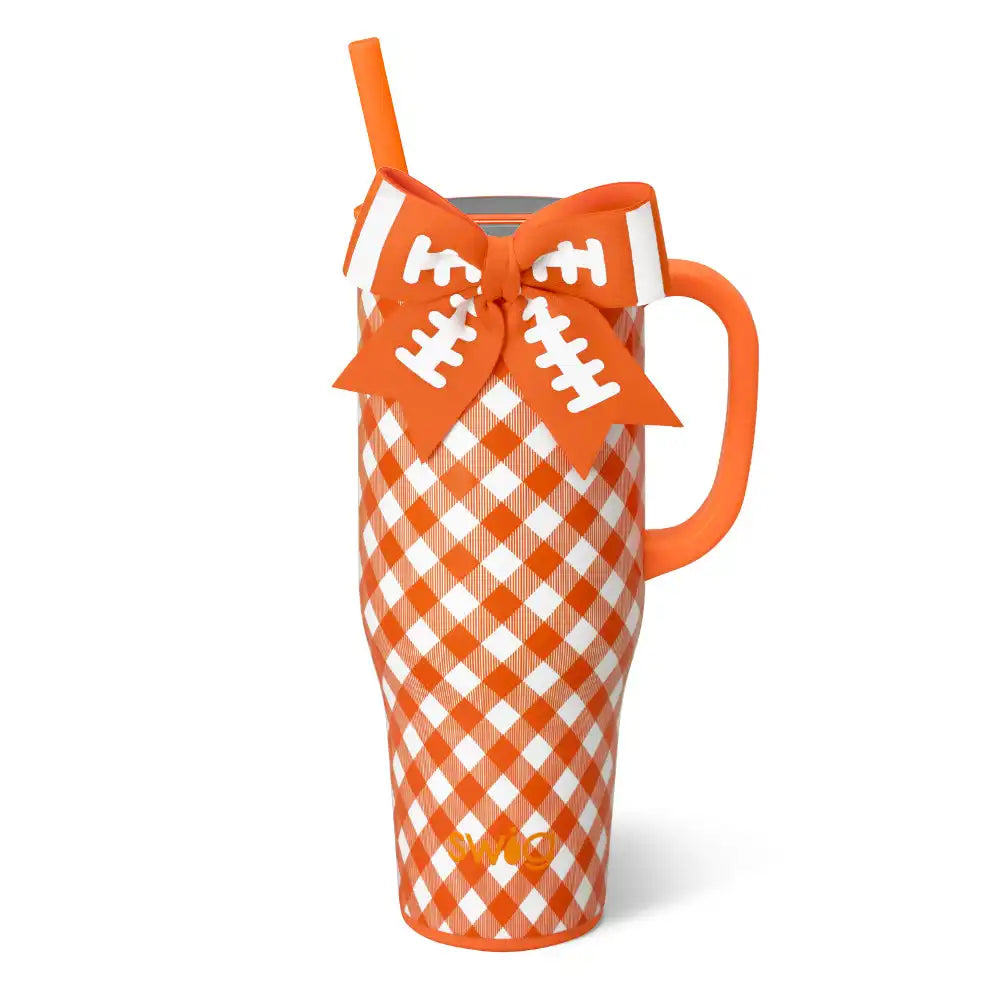 Gameday Gingham Orange Mega Mug 40oz