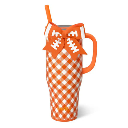 Gameday Gingham Orange Mega Mug 40oz