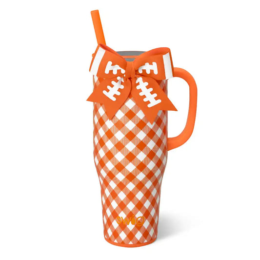 Gameday Gingham Orange Mega Mug 40oz