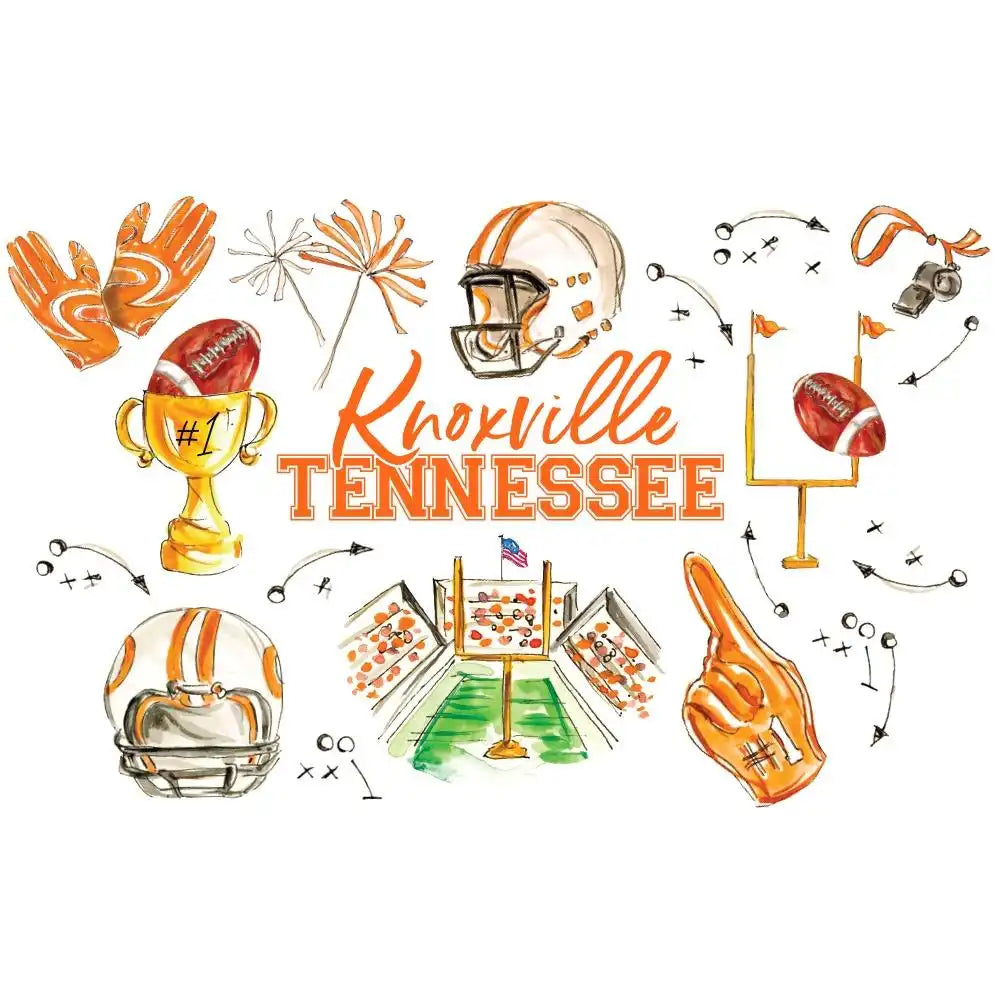 Tailgates in Knoxville Stemless Wine 12oz