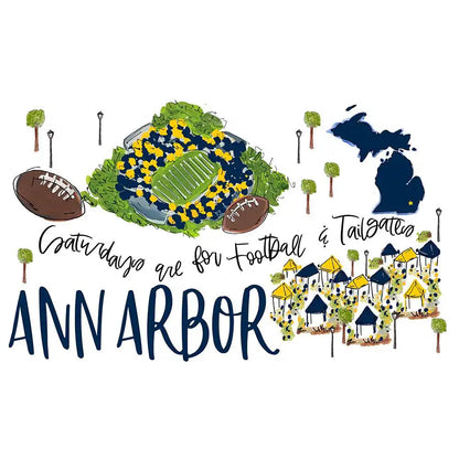 Saturdays in Ann Arbor Straw Tumbler 32oz