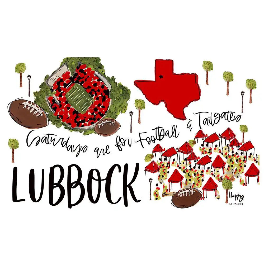 Saturdays in Lubbock Medium Iced Cup Coolie