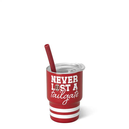 Never Lost a Tailgate Crimson Swig Shot 2oz