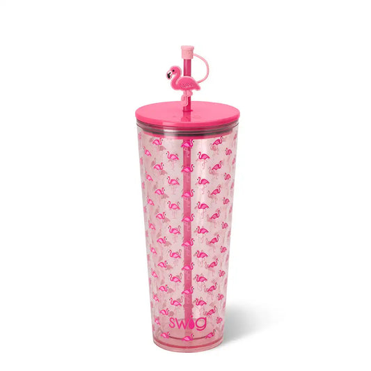 Flamingos Plastic Tumbler 24oz