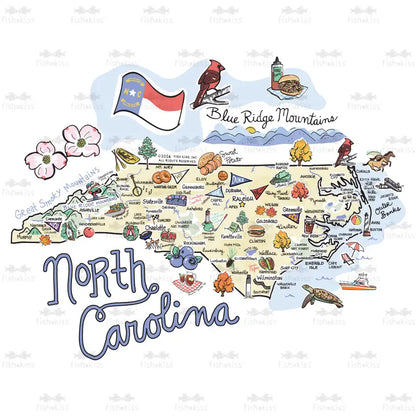North Carolina Medium Iced Cup Coolie