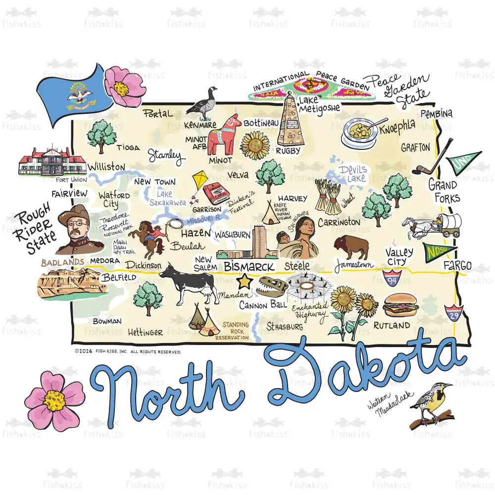 North Dakota Medium Iced Cup Coolie