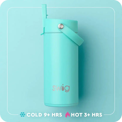 Black Flip + Sip Slim Tumbler 12oz
