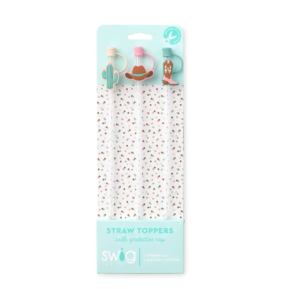 Giddy Up Straw Topper Set