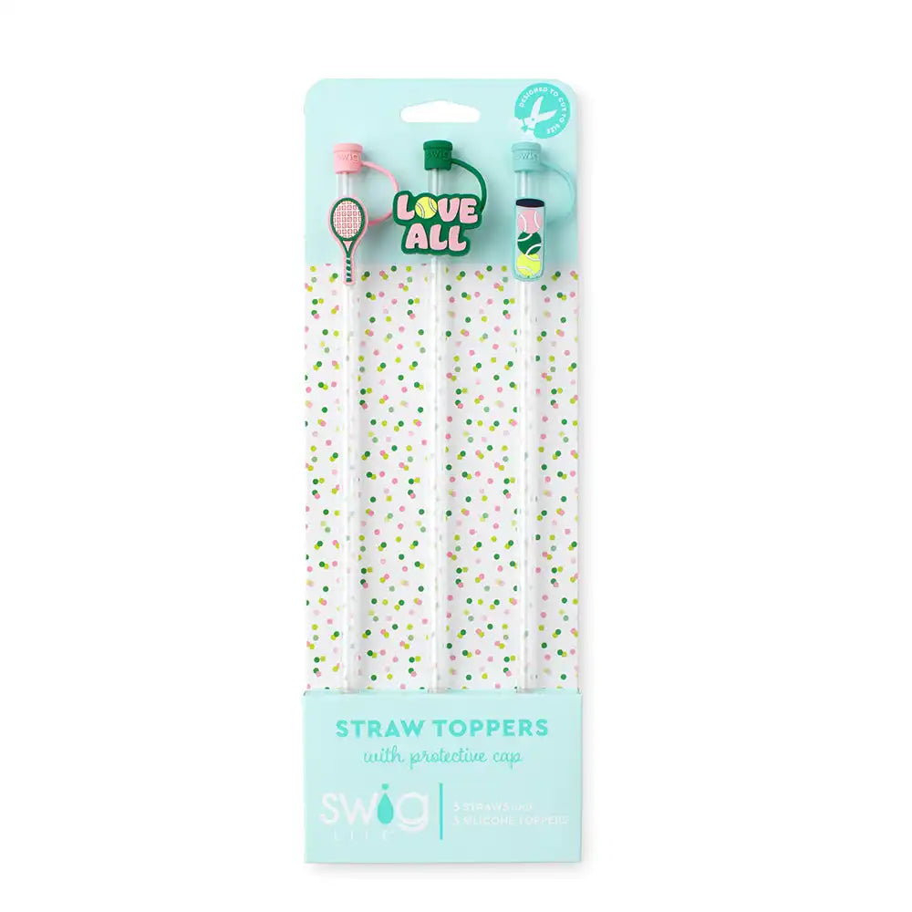 Match Point Straw Topper Set