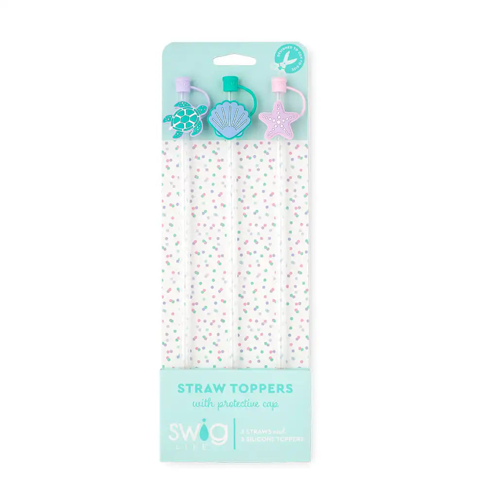 Sea Swirl Straw Topper Set