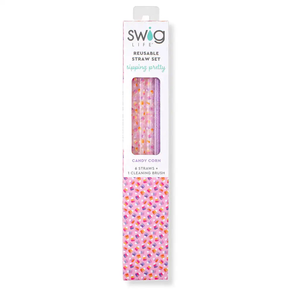 Candy Corn Reusable Straw Set