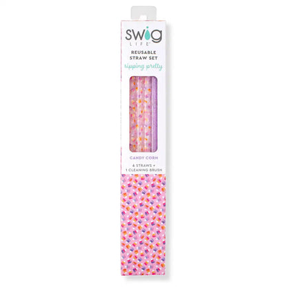 Candy Corn Reusable Straw Set