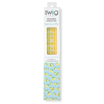 Lemon Meringue Reusable Straw Set