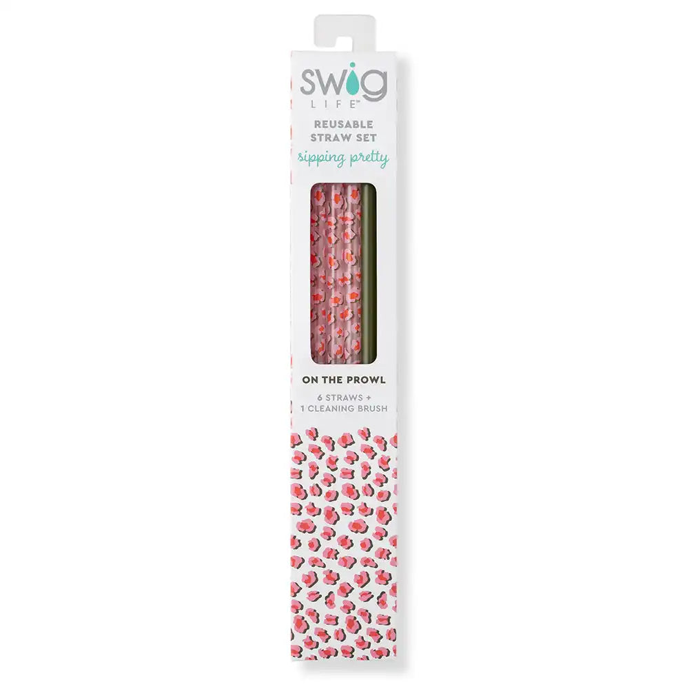 On The Prowl + Olive Reusable Straw Set