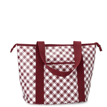 Gameday Gingham Maroon Zippi 36 Cooler