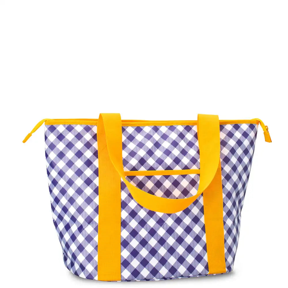 Gameday Gingham Purple + Yellow Zippi 36 Cooler