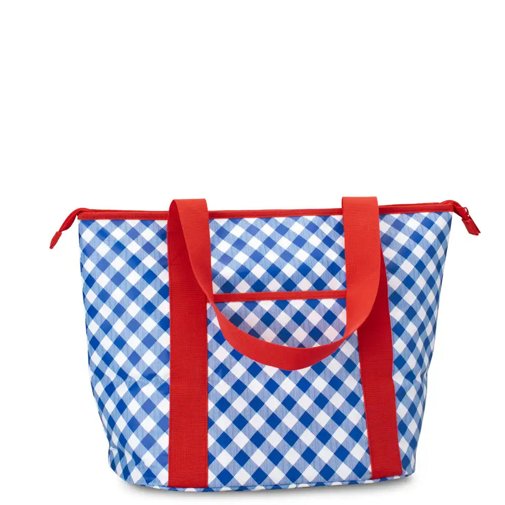 Gameday Gingham Royal + Red Zippi 36 Cooler