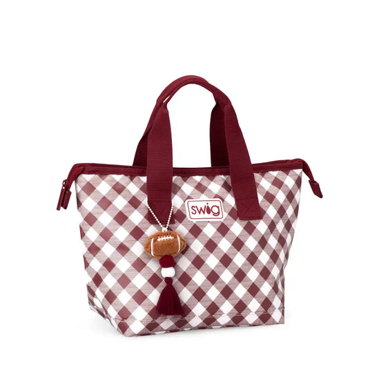 Gameday Gingham Maroon Lunchi Lunch Bag