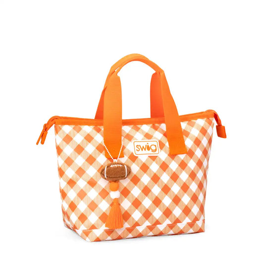Gameday Gingham Orange Lunchi Lunch Bag