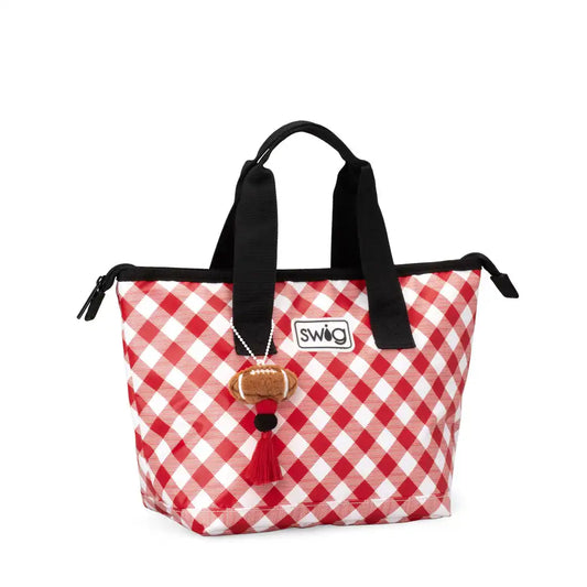 Gameday Gingham Red + Black Lunchi Lunch Bag