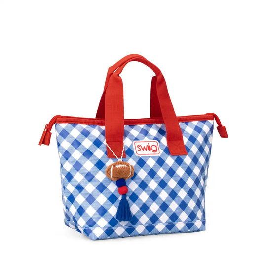 Gameday Gingham Royal + Red Lunchi Lunch Bag