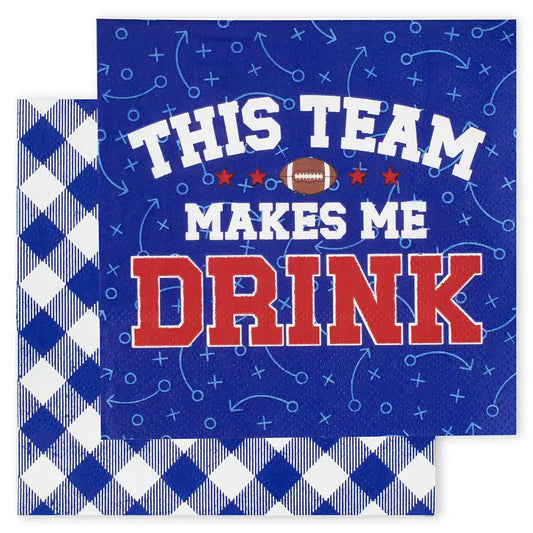 This Team Makes Me Drink Royal + Red Cocktail Napkins