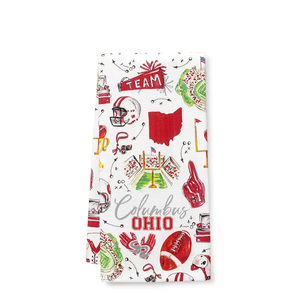 Tailgates in Columbus Tea Towel