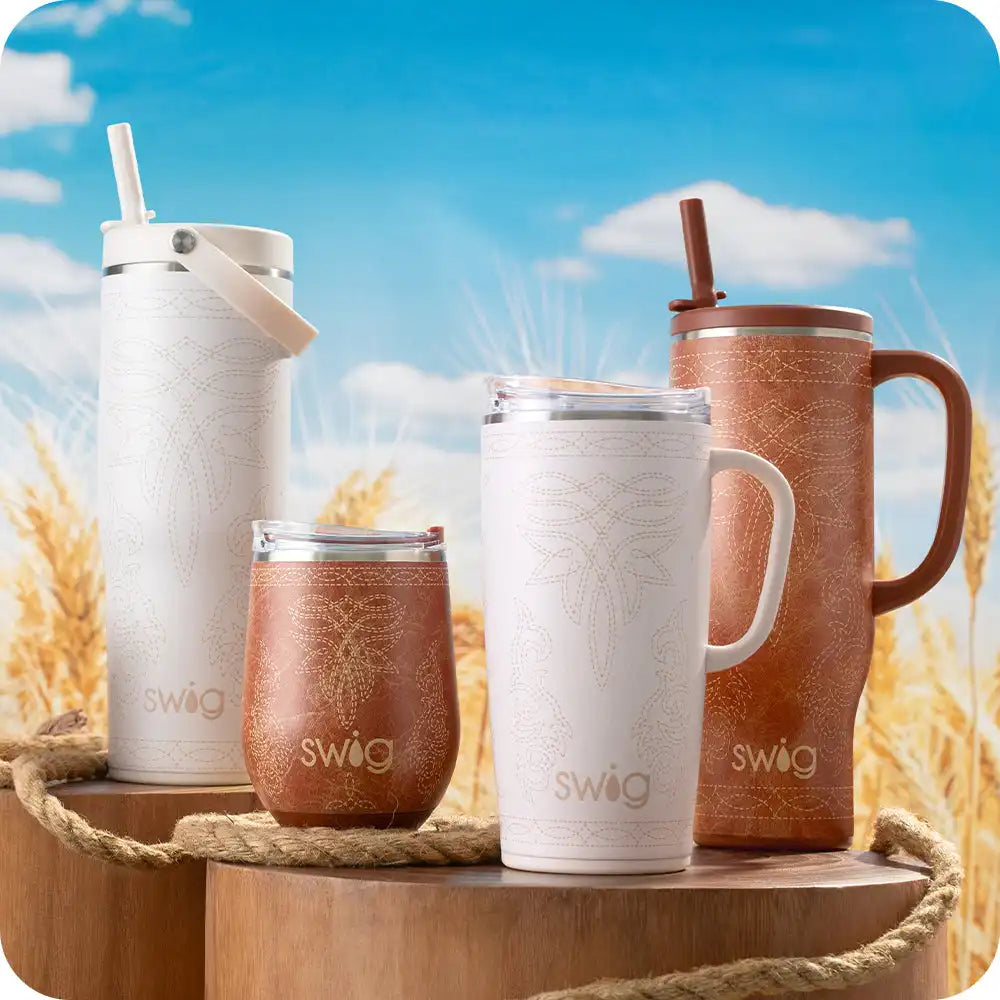 Saddle Stitch Cream Travel Mug 22oz